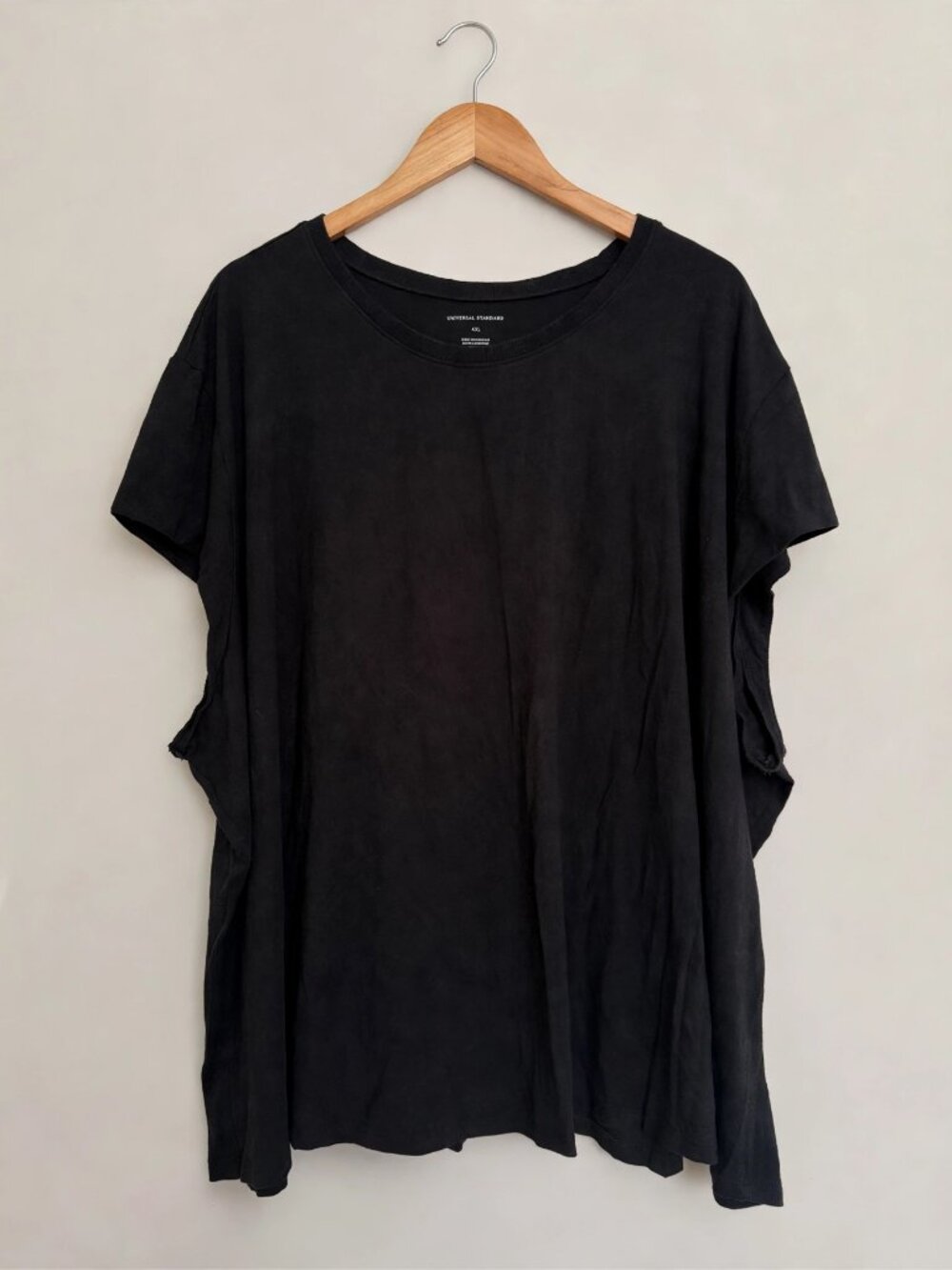 Universal Standard Black Scoop Neck Muscle Tee Shirt Size 4XL Minimalist Workout